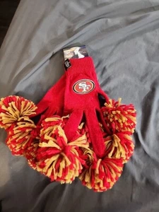 Guantes Wincraft para mujer NFL Spirit Fingerz Pom Pom Team Knit 49ers- -NUEVOS- - - Imagen 1 de 1