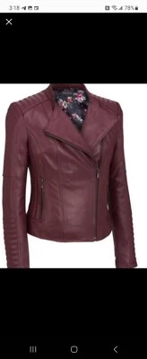 CHAQUETA MOTO WILSONS CUERO BORGOÑA, S Foto 1 de 3