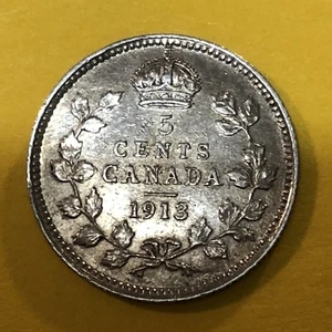 1913 Canada, 5 Cents /Half-Dime, Silver Coin, High Grade / Collectible Antique - Bild 1 von 4