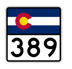 Colorado State Highway 389 Sticker Decal R2249 Highway Sign - Picture 1 of 1