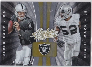 Derek Carr & Khalil Mack 2014 Rare $$ Quad Rookie Card Football Absolute NFL RC! - Bild 1 von 2