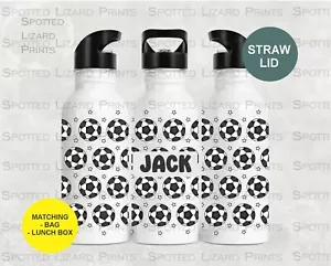Personalised Football Kids Water Bottle l back to school drinks bottle - Picture 1 of 3