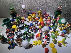 HUGE LOT Jakks Pacific Super Mario Bros. Figures Mario Peach Bowser Accessories - Picture 1 of 14