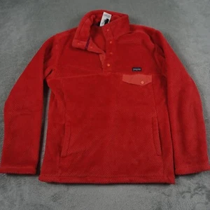 Patagonia Sweater Girls XL Red Pullover Pockets Snap T Retool Outdoor Fleece - Picture 1 of 9