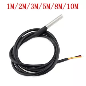 1-10M Temperaturfühler DS18B20 Thermosensor Temperatur-sensor Wasserdicht Kabel - Bild 1 von 3