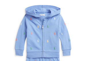 Polo Ralph Lauren Baby Boy's Pony Embroidered Piqué Hoodie 3 MONTHS