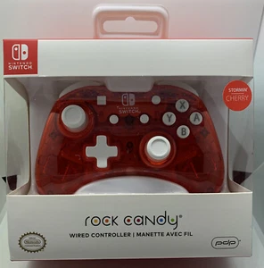 PDP Rock Candy Wired Nintendo Switch Controller Stormin’ Cherry Red NEW - Picture 1 of 5