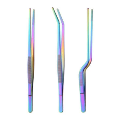 Chef Plating TWEEZERS Tongs Barbecue Serving Tool Cook Bartender Kit - Image 1 of 4