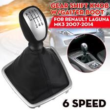 6 Speed Gear Shift Knob W/Gaiter Boot Cover Fit For Renault Laguna MK3 2007-2014