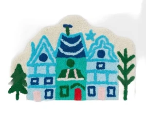 New Wondershop 17"x24" Christmas Winter Village Scene Bath Rug - Picture 1 of 2