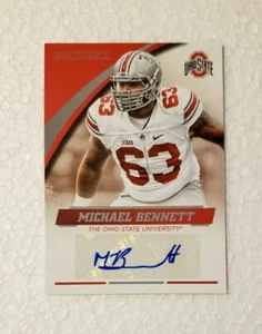 2015 Panini Ohio State Autographs #129 Michael Bennett - Bild 1 von 2
