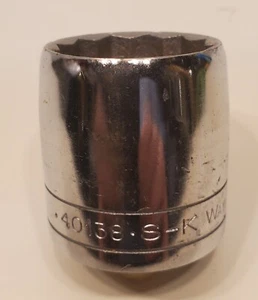 S-K Wayne 1-3/16" No. 40138 1/2" Drive 12 Point Socket - Picture 1 of 4