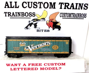 HO SCALE CUSTOM LETTERED VERNORS GINGER SODA FREIGHT REEFER 19 ALSO AVAIL IN O - Picture 1 of 13