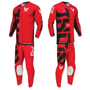 Thor 2025 Youth LAUNCHMODE Forge Motocross Offroad Jersey Pant Combo Red - Picture 1 of 10