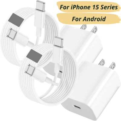 New 20W USB-C Fast Charger Type C PD Cable Cord For iPhone 15 Pro Max Plus iPad - Image 1 of 4