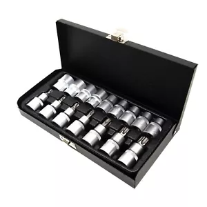 16 PC 1/2" Drive Torx Star Bit Socket Set Male Female CRV 203502 - Bild 1 von 7