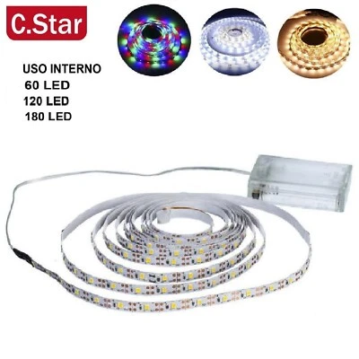 Luce Striscia a Led Batteria da Interno per Cucina Armadio Guardaroba Scrivania - Immagine 1 di 4