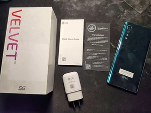LG Velvet 5G with original Box (Unlocked) Aurora Green! A Grade condition - Photo 1 sur 3