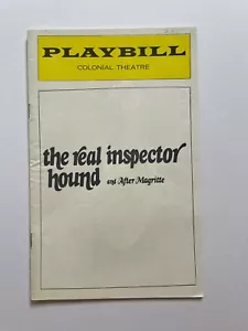 Vintage Real Inspector Hound After Margritte Playbill (1974) Colonial Theatre - Picture 1 of 6