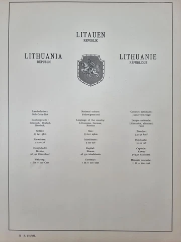 LOT of 27 stamps 1900s LITHUANIA LITAUEN  ON ALBUM PAGES Cover