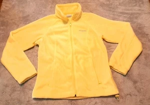 Columbia Jacke Damen gelb Fleece Pullover Mantel Schicht durchgehender Reißverschluss Damen Medium - Bild 1 von 9