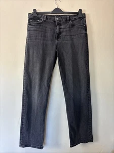 Marks & Spencer Washed Black Boyfriend Jeans Size UK 16 R - Picture 1 of 8