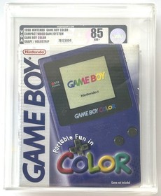 Nintendo Game Boy Color Grape Purple Holostrip Early Production VGA Graded 85