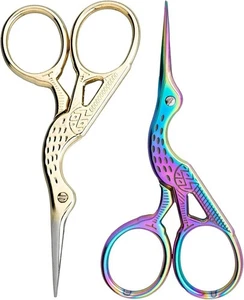 Embroidery Stork Scissor Stitch Sewing Craft Bird Small Tool Stainless Steel - Picture 1 of 10