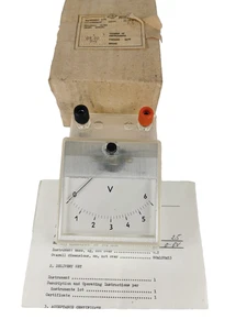 Vintage UdSSR 0-6V DC Voltmeter Venerstroipribor 1990 NOS Boxed Moscow UdSSR - Bild 1 von 8