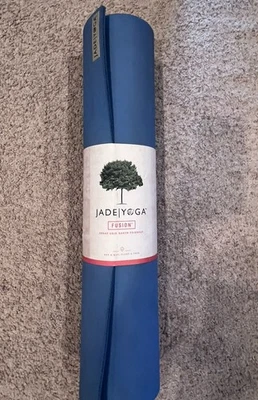 Jade Yoga 68" Fusión Antideslizante Caucho Natural con Estera de Agarre Fuerte - Azul Pizarra Foto 1 de 4