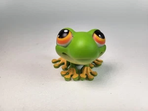 Littlest Pet Shop #264 Green Frog Orange Eyes - Picture 1 of 7
