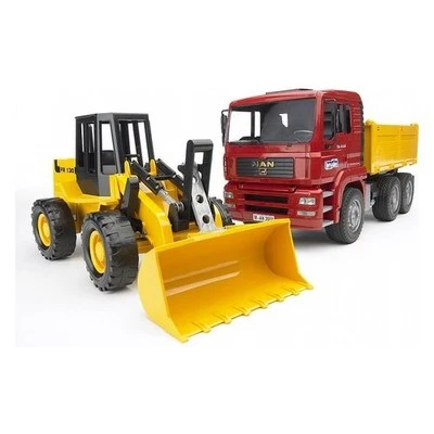 Mezzo cantiere Bruder MAN Set Dumper Camion e Ruspa 1:16, modello 02752, per - Immagine 1 di 2