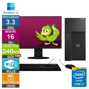 Dell Precision T3620 i5-6400 3.30GHz 16Go/240Go SSD Wifi W11 + Ecran 24 - Afbeelding 1 van 1