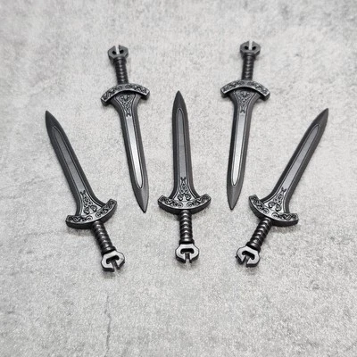 5x Espada Fantasía Gris Oscuro para Bloques Minifigura Ga7b431 Elfo Foto 1 de 4