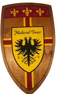 Arte de pared colgante escudo de madera de la época medieval 15 X 24 - Imagen 1 de 7