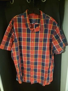 American Eagle Men's 3xl Plaid Short sleeve Button Down Shirt - Picture 1 of 3