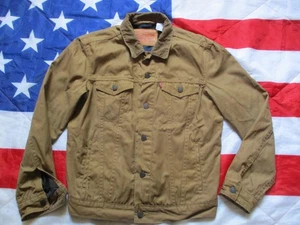 RARE VINTAGE FASHION LEVIS LEVI dry wax TIN CLOTH PAPER BAG trucker JACKE mediu - Bild 1 von 24