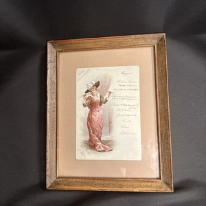 Vintage Framed Menu Theodosia’s Georgetown SC Wooden Frame - Picture 1 of 4