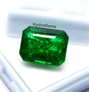 10 Ct Natural Emerald Gemstone Emerald Cut Green Loose Stone for Jewelry Making - Picture 1 of 4
