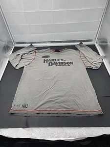 Men’s Harley Davidson Smoke Gray Eagle Badge Speed Spirits L/S Shirt 2XL - Picture 1 of 12