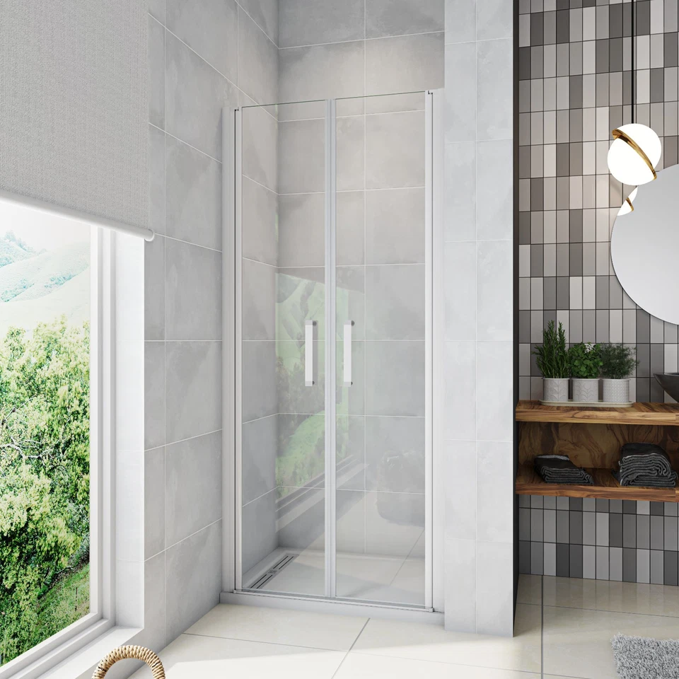 Duschkabine Duschtür Pendeltür Nischentür Duschabtrennung Schwingtür NANO Glas - Bild 1 von 4