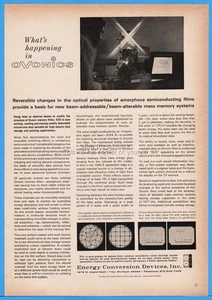 1970 Energy Conversion Devices Troy Michigan Ovonics memory film laser print ad - Picture 1 of 1