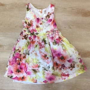Cherokee Girl’s Floral Dress - Pink, Yellow, Green size 7 - Picture 1 of 5