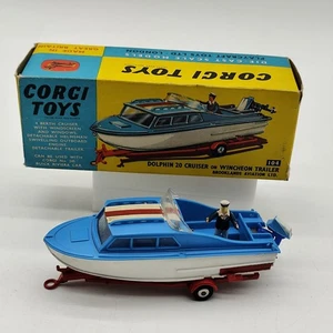 DOLPHIN 20 CRUISER ON WINCHEON TRAILER MB CORGI TOYS 104 MODELL - Bild 1 von 3
