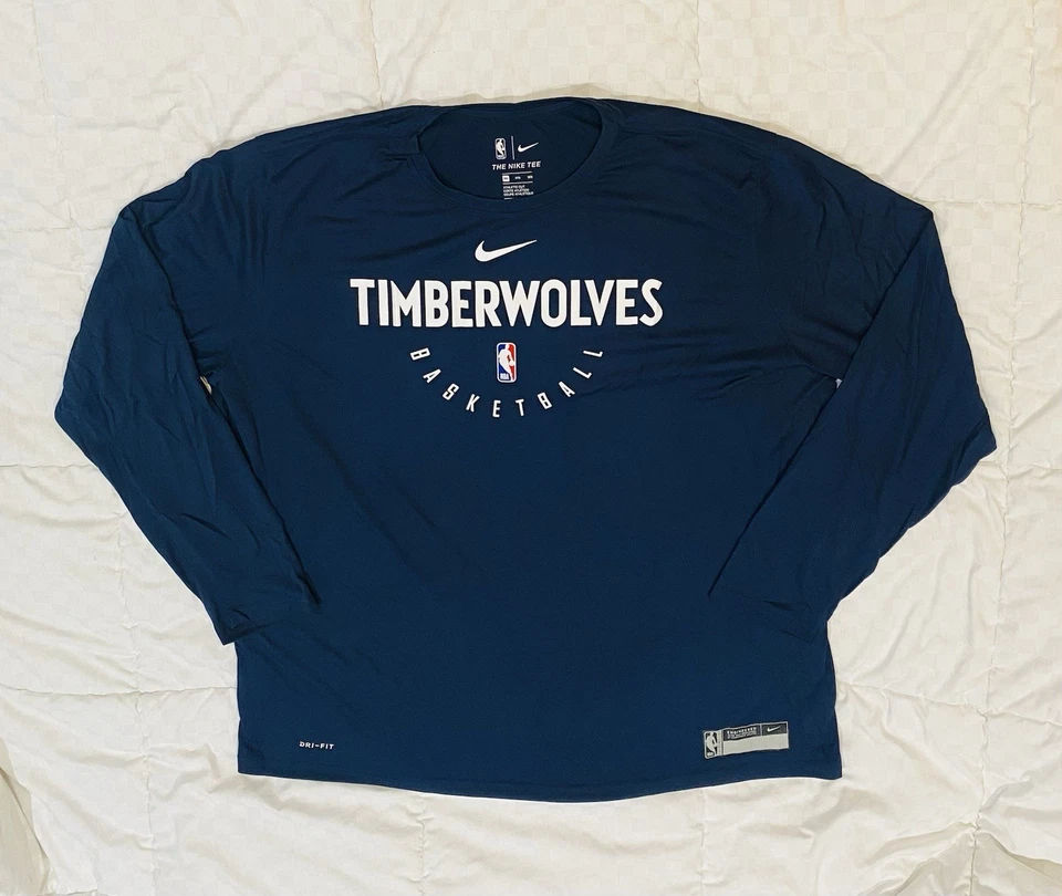 Nike NBA Minnesota Timberwolves Dri-Fit Performance Practice L/S Camisa Para Hombres 3XLT Foto 1 de 4