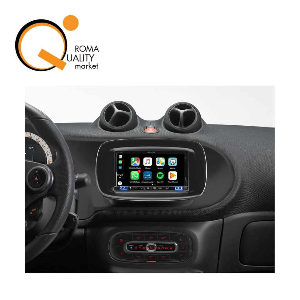 ALPINE iLX-705D Autoradio per SMART 453 7" DAB+ USB BT HDMI Apple Android NERO - Immagine 1 di 4