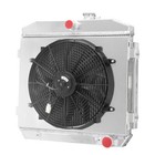 For 1955-1957 CHEVY BEL AIR Nomad V8 3Rows Aluminum Radiator & Shroud Fan