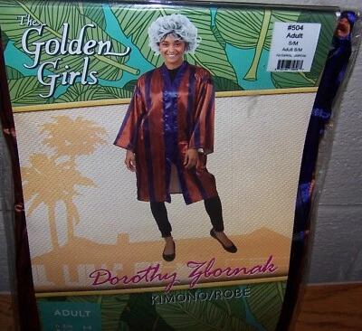 Size S/M 6-8 Adult The Golden Girls Dorothy Zbornak  Kimono/Robe Costume - Image 1 of 3
