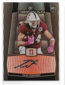 Colby Parkinson 2020 Panini Obsidian automático #d 8/25!!  RC Seattle Seahawks - Imagen 1 de 1