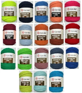 Macrame Rope Cord 5mm Crochet Macrame Bags Baskets - YarnArt - 500g Roll - Picture 1 of 92